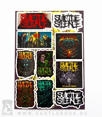набор наклеек suicide silence (стикерпак)