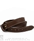 ремень кожаный полотно без пряжки (коричневый, прострочка белая)