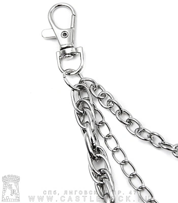 тройная цепь с карабином кастеты и шипы (плетение якорное, панцирное, кордовое)