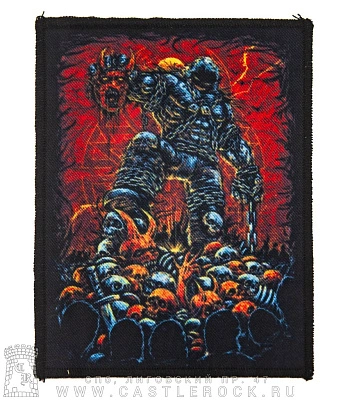 нашивка disturbed (монстр и черепа)