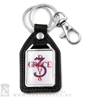 брелок прямоугольный на подкладке three days grace