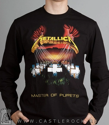 футболка metallica "master of puppets" (принт яркий, большой) д/р