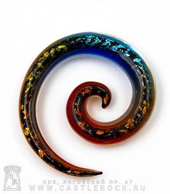 Растяжка Стекло Спираль (разноцветная) 8 мм