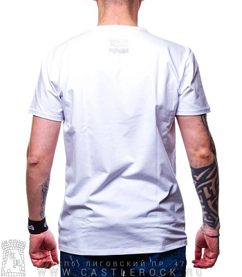 футболка кот модник (белая, светится)