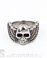 перстень череп крылатый