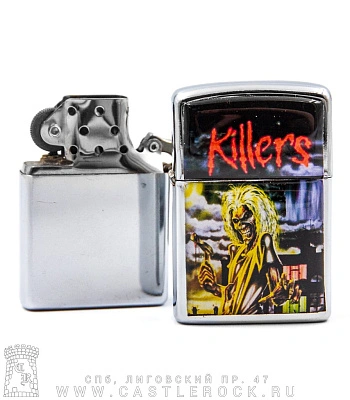 зажигалка цветная iron maiden "killers"