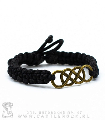 фенечка плетеная узор (черная)