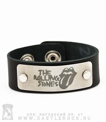 браслет кожаный rolling stones (широкий)
