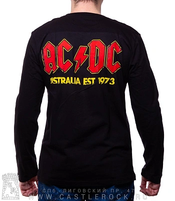 футболка ac/dc angus young "high voltage rock'n'roll. australia est. 1973" д/р