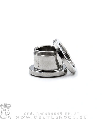 Плаг Сталь с Камнем Звезда (прозрачным) 12 мм