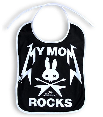 слюнявчик детский six bunnies my mom rocks (заяц)