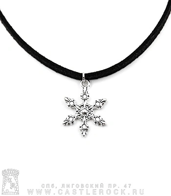 чокер снежинка (текстиль)