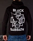 балахон на молнии black sabbath (принт ч/б)