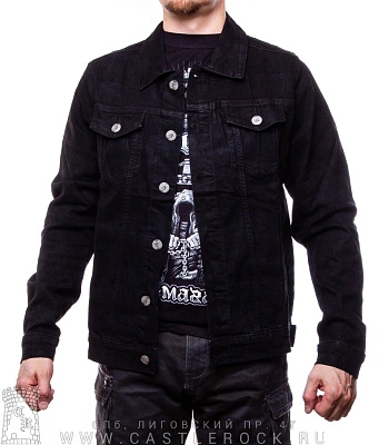 куртка джинсовая черная 601#