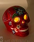 статуэтка череп расписной santa muerte (красный)
