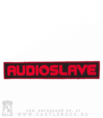 нашивка audioslave (надпись красная, узкая)
