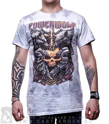 футболка powerwolf (варенка, серая)