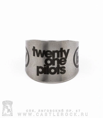 кольцо сталь с гравировкой twenty one pilots (безразмерное)
