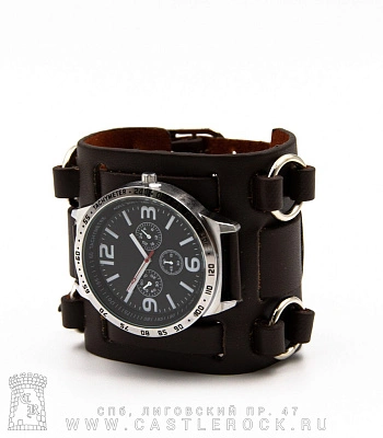 часы наручные браслет широкий (коричневые)