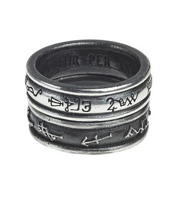 кольцо alchemy gothic (алхимия готик) r212 demon black & angel white