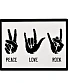 табличка peace love rock