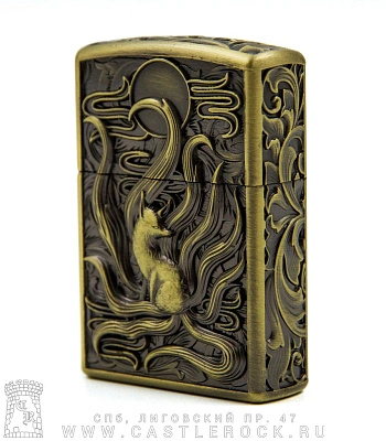 зажигалка фирменная девятихвостый лис (бронза)