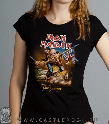 женская футболка iron maiden "the trooper"