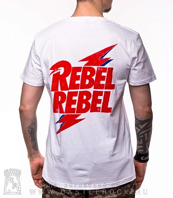 футболка david bowie "aladdin sane" (белая)