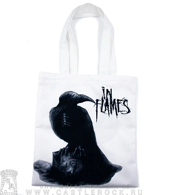 сумка шоппер in flames "sounds of a playground fading" (белая)
