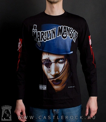 футболка marilyn manson (в цилиндре) д/р