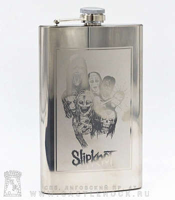 фляга стальная с гравировкой slipknot 10 oz