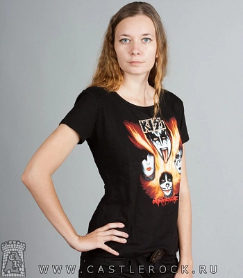женская футболка kiss "revenge"