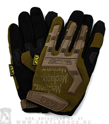 перчатки усиленные прорезиненные "mechanix" (оливковые)