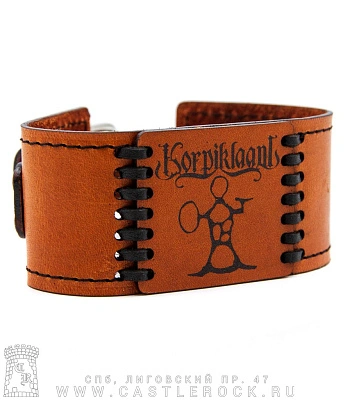 браслет кожаный с гравировкой korpiklaani