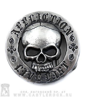 пряжка череп "affliction live fast"