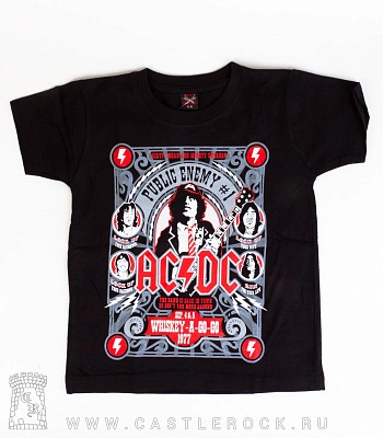 футболка детская ac/dc "whiskey-a-go-go 1977"