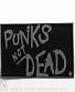 нашивка punks not dead (надпись серая с точкой)