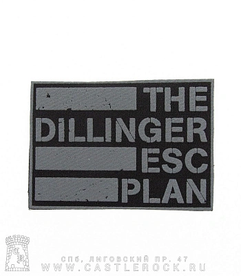нашивка dillinger escape plan (надпись серая)