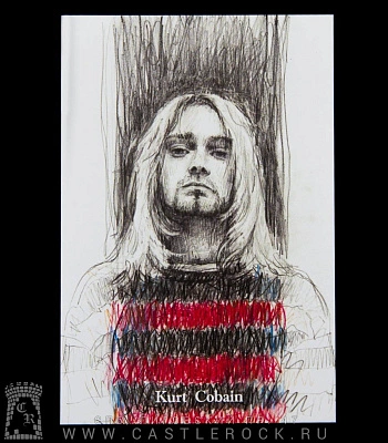 открытка авторская nirvana kurt cobain (ч/б/к)