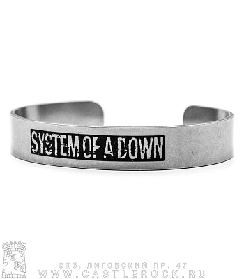 браслет стальной с гравировкой system of a down