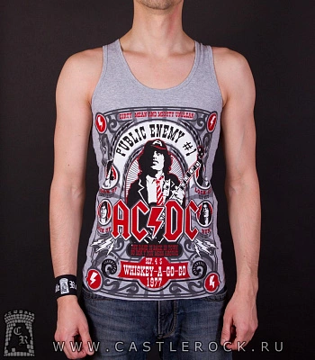 майка ac/dc "public enemy #1" (серая)