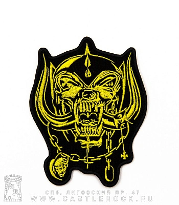 нашивка motorhead (лого желтое, вышивка)