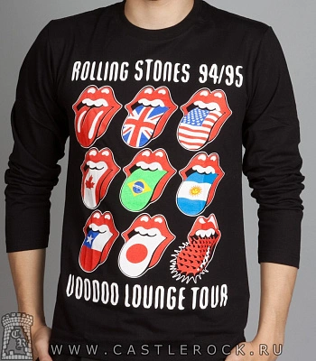 футболка rolling stones "94/95 voodoo lounge tour" д/р