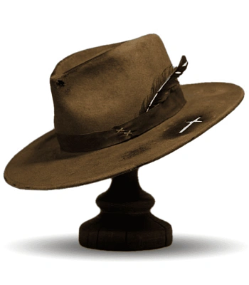 шляпа фетровая jack wandering (коричневая)