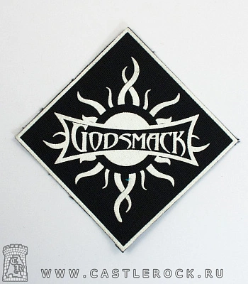 нашивка godsmack (лого белое)