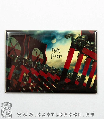 магнит прямоугольный pink floyd "the wall" (молотки)