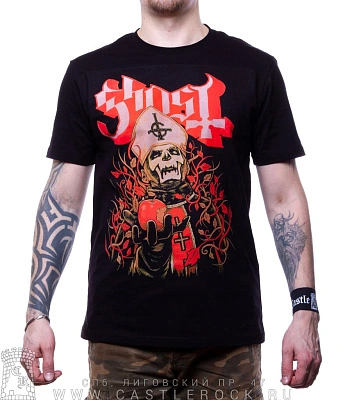 футболка ghost papa emeritus (с яблоком)