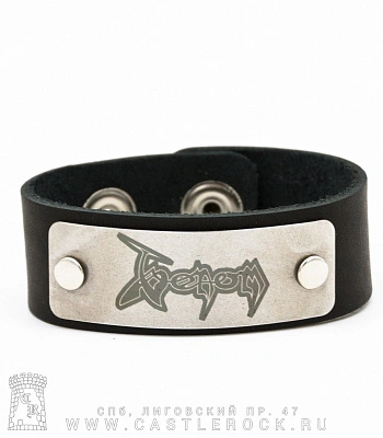 браслет кожаный venom (широкий)
