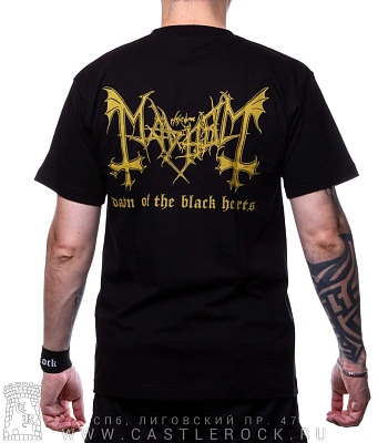 футболка mayhem "dawn of the black hearts" (принт насыщенный)