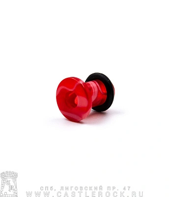 Тоннель Акрил Красный (с резинкой) 6 мм